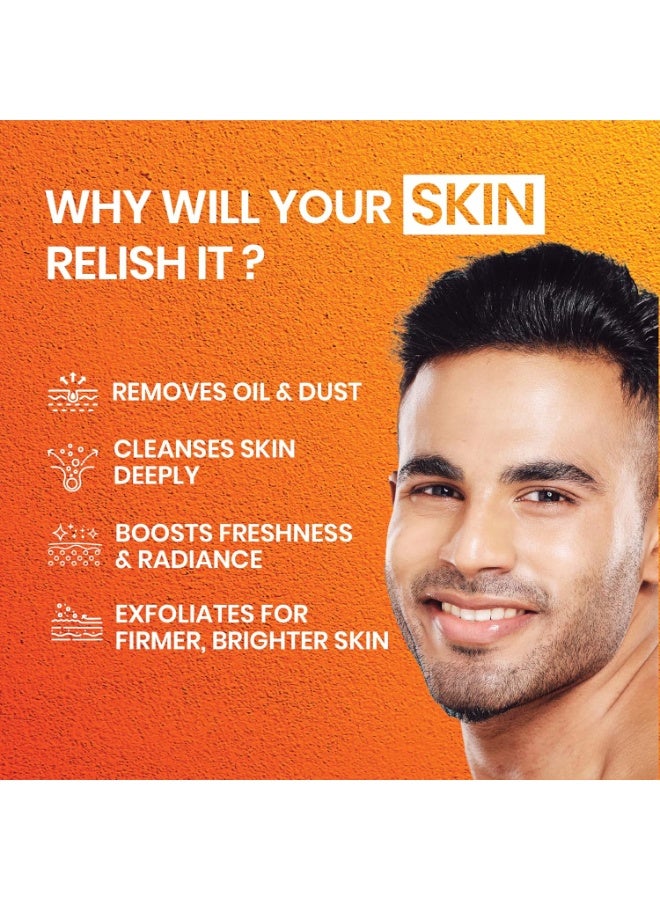 DABUR Kesar Ubtan Face Wash-100ml | Enriched with Natural Turmeric, Niacinamide & Saffron to Brighten, Tone and gently Exfoliate Skin | For Removing Tan, Dark Spots, Dirt & Impurities - Image 3
